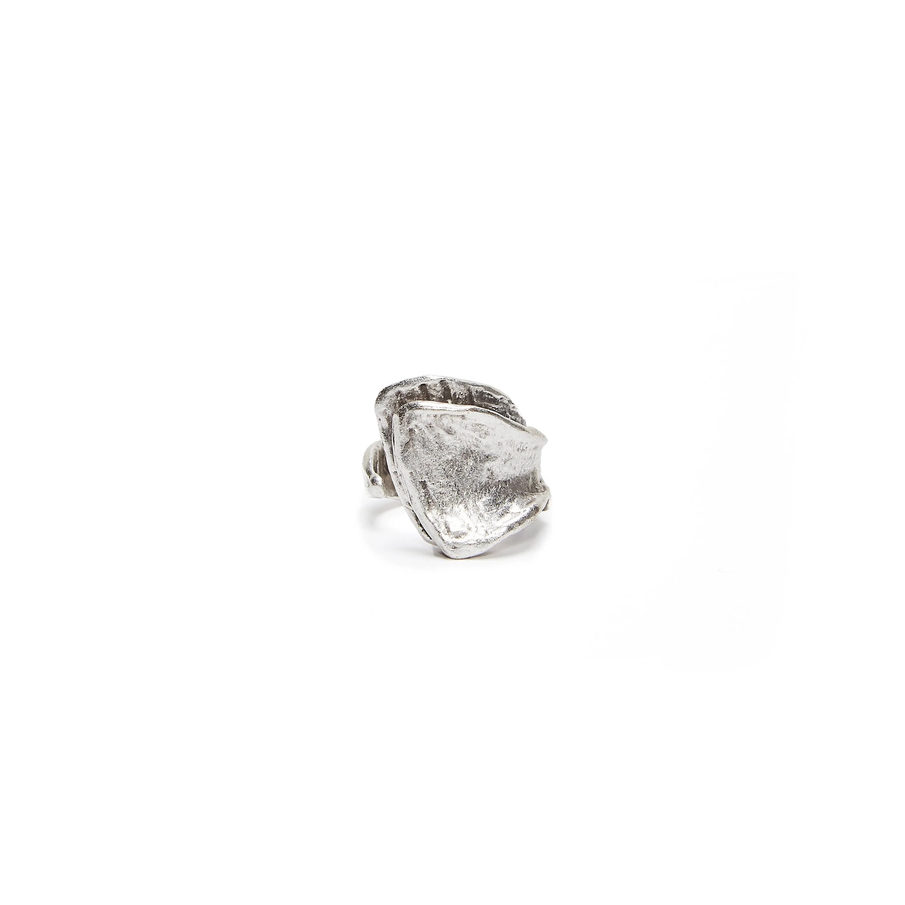 Handmade Brass Ring In Silver Plated