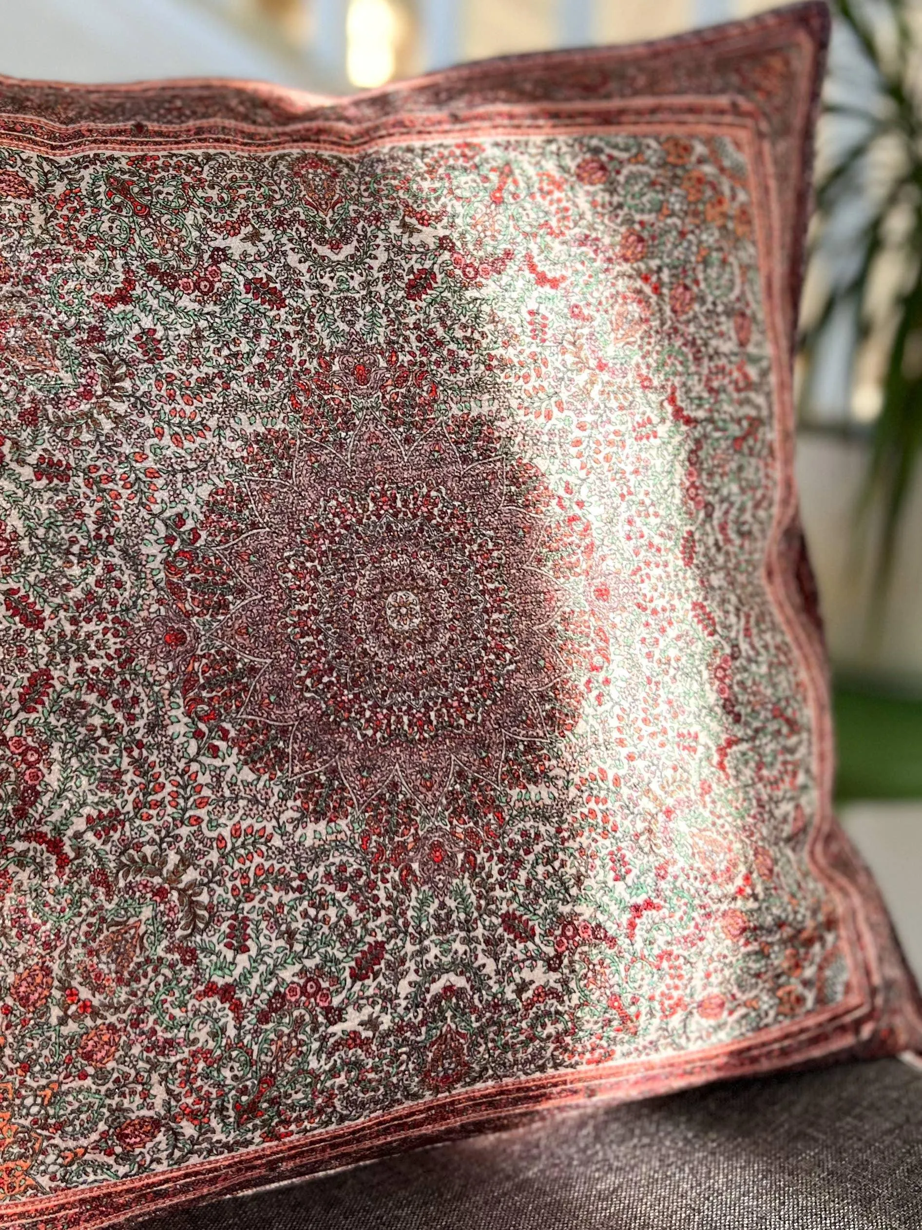 Handmade Turkish design throw pillow