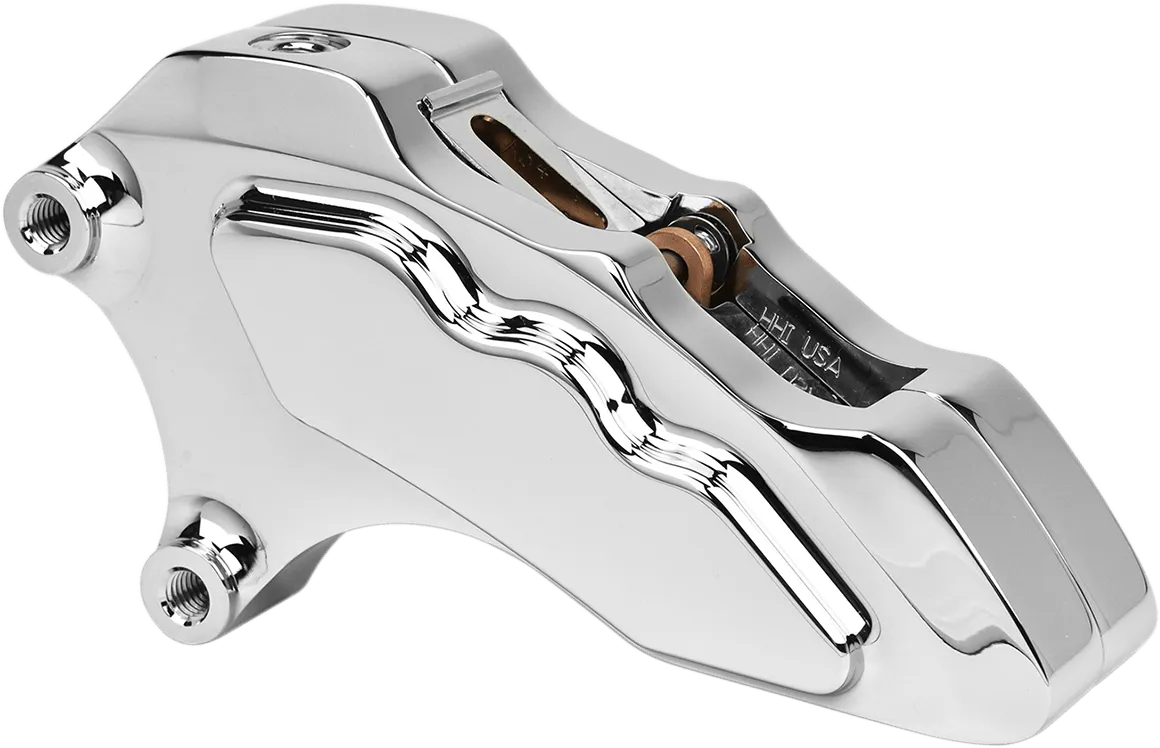 Hawg Halters Inc LHSAB6013 6-Piston Single Disc Front Brake Caliper - Black