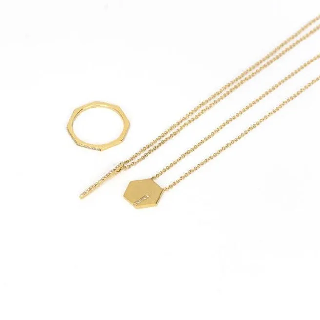 Hexagon Diamond Necklace