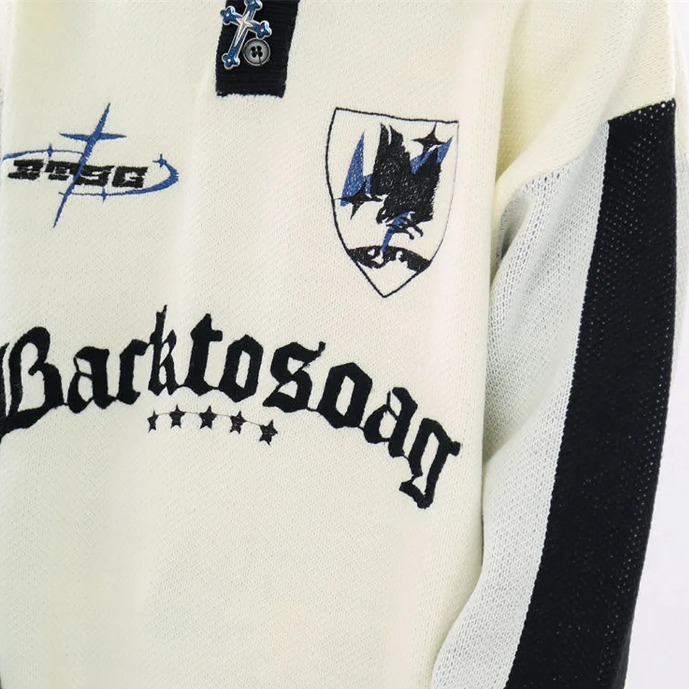 High Street Letter Polo Sweater