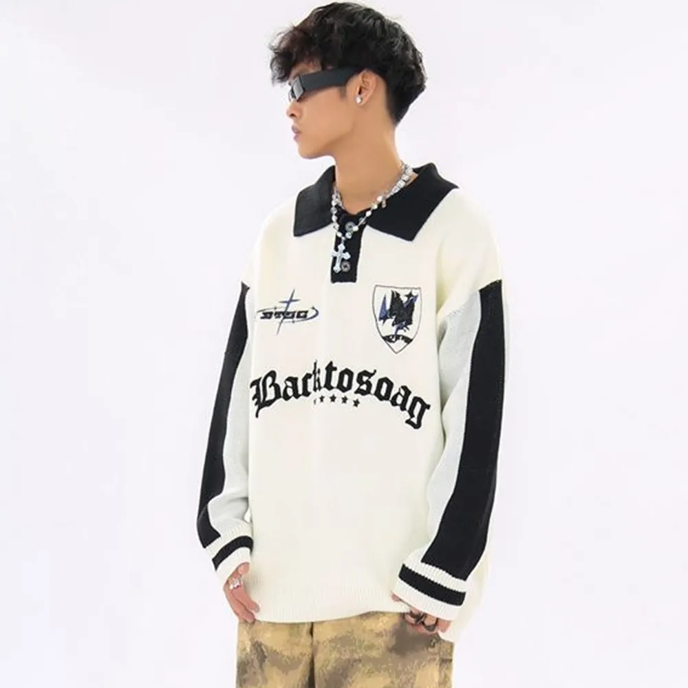 High Street Letter Polo Sweater