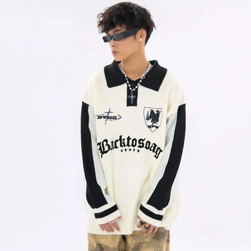 High Street Letter Polo Sweater