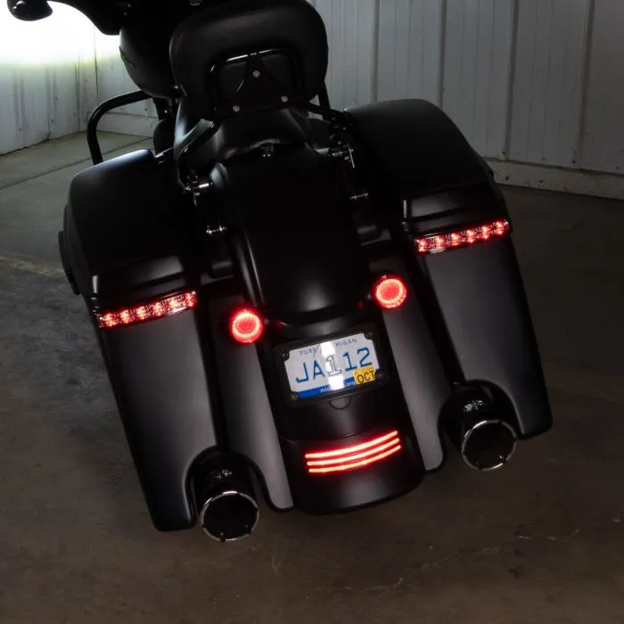 Hogworkz LED Saddlebag Turn Signals / Brake / Run Lights | Chrome/Smoked Lens for Harley-Davidson® '14-'22