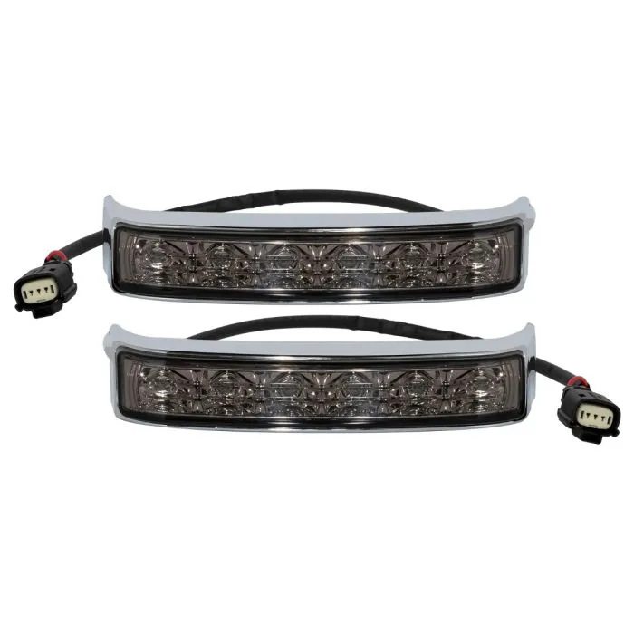 Hogworkz LED Saddlebag Turn Signals / Brake / Run Lights | Chrome/Smoked Lens for Harley-Davidson® '14-'22