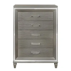 Homelegance Tamsin Chest in Silver Grey Metallic 1616-9