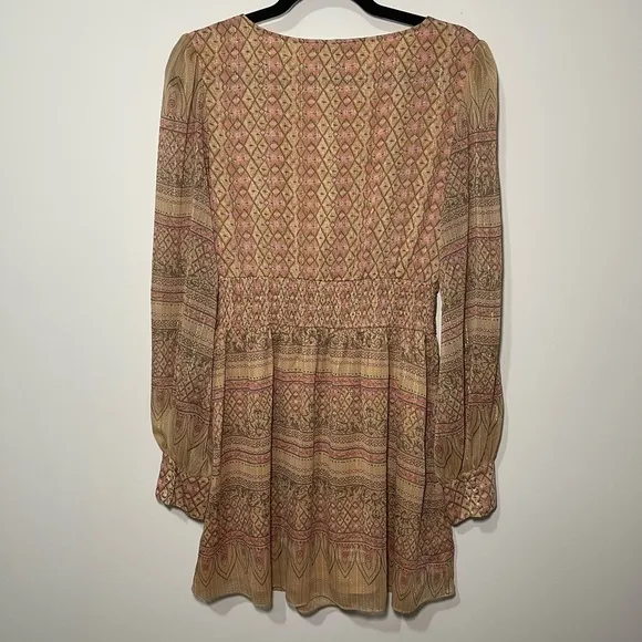 House of Harlow 1960 Women’s Shona Joy Metallic Shimmer Peasant Dress S