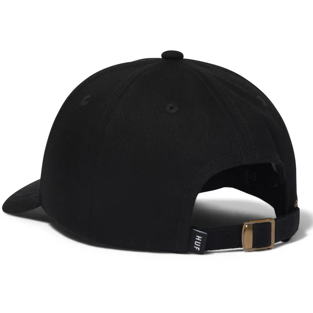 HUF Star Box Logo 6 Panel CV Hat Black