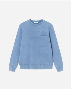 Hugh Embossed Sweatshirt - Dark Blue