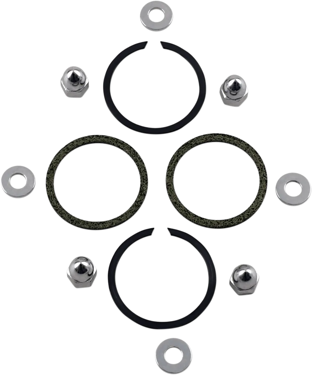 James Gasket 65324-83-KW1 Exhaust Port Gasket Kit - Stainless Steel Wire Gaskets and Chrome Acorn Nuts