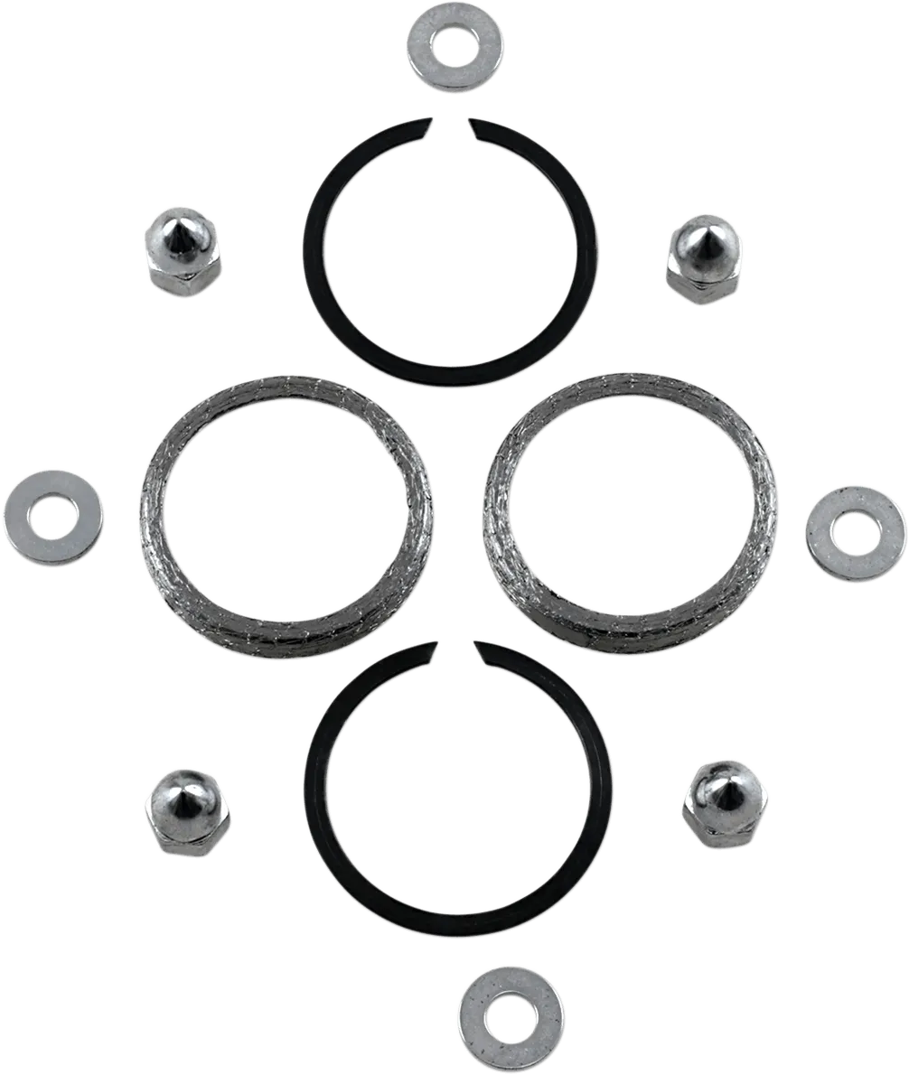 James Gasket 65324-83-KWG1 Exhaust Port Gasket Kit - Graphite Wire Gaskets and Chrome Acorn Nuts