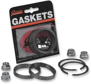James Gasket 65324-83-KWG2 Exhaust Port Gasket Kit - Graphite Wire Gaskets and Heavy-Duty Hex Nuts