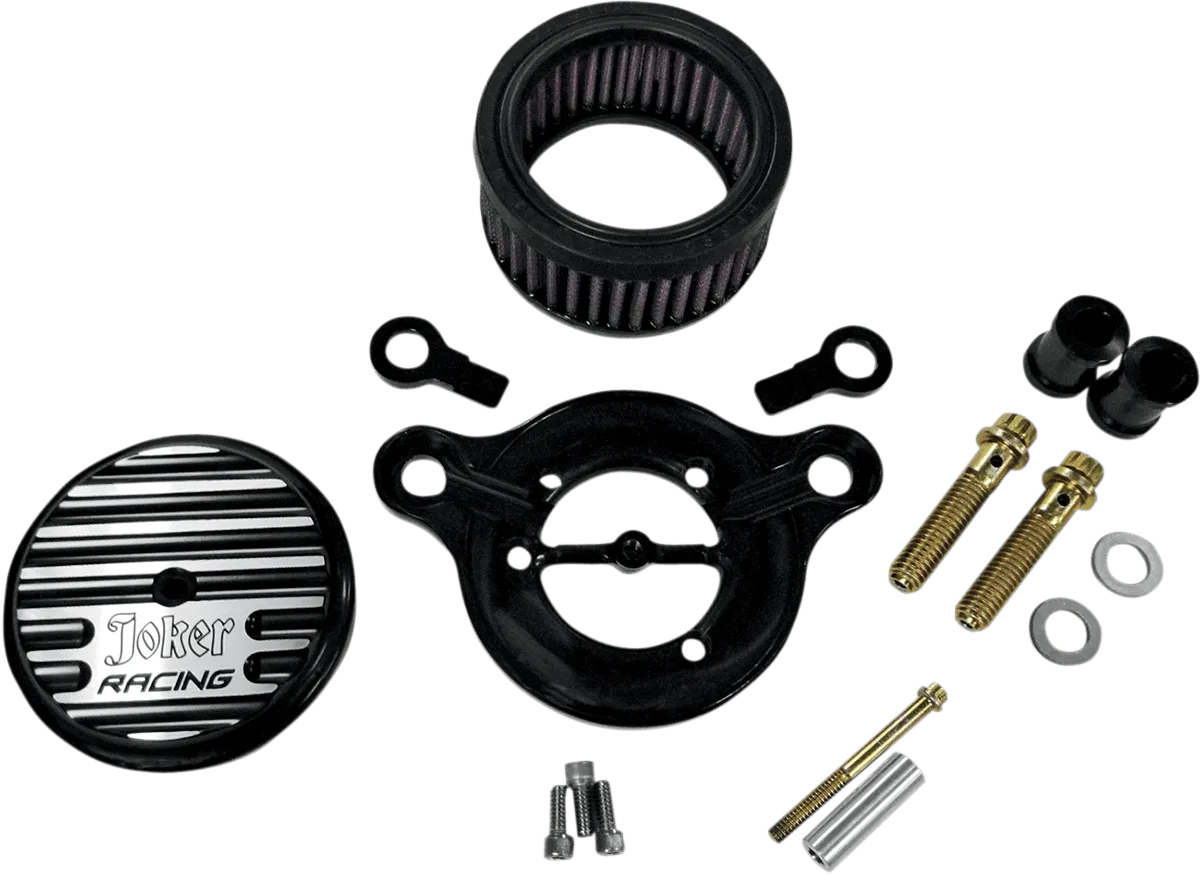 Joker Machine 02-140B High Performance Air Cleaner Assembly - Smooth Black Anodized