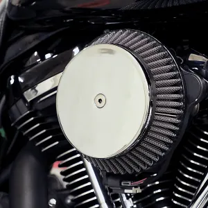 LA Choppers LA-2392-01 Plain Cover Big Air Cleaner - Chrome