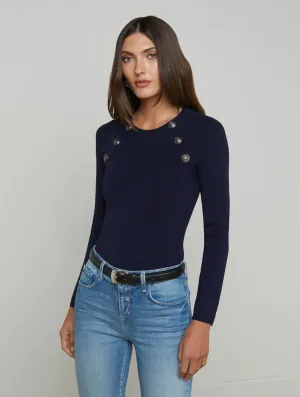 L’AGENCE - Gretchen Pullover - Midnight/Nickle