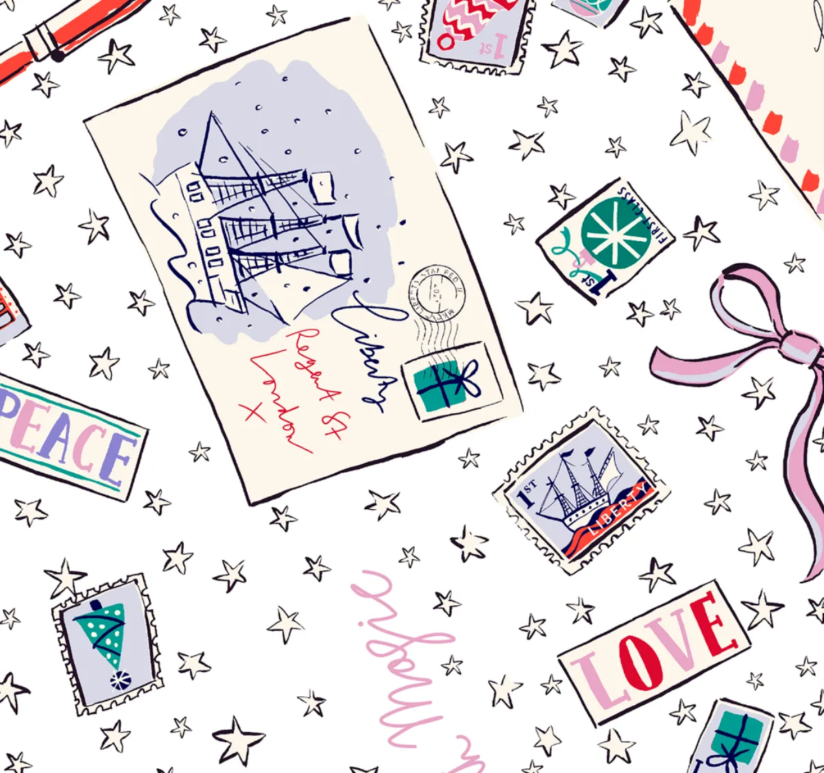 Liberty Fabrics Tana Lawn - Stamped with Magic Holiday 2024