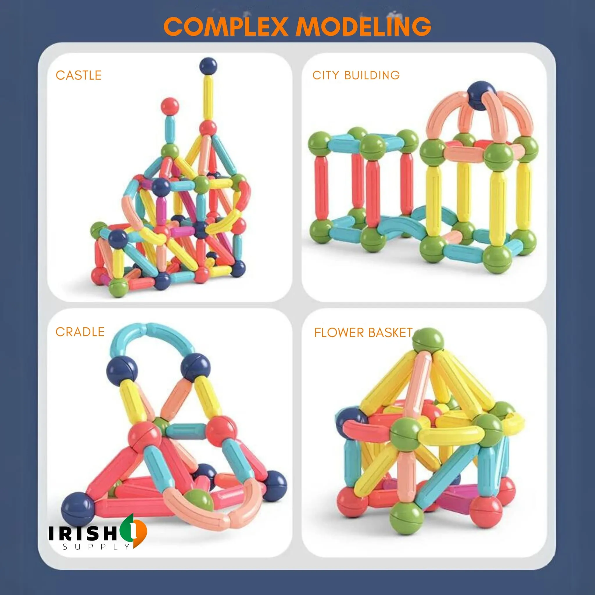 MAGNABUILD Magnetic Sticks Building Blocks