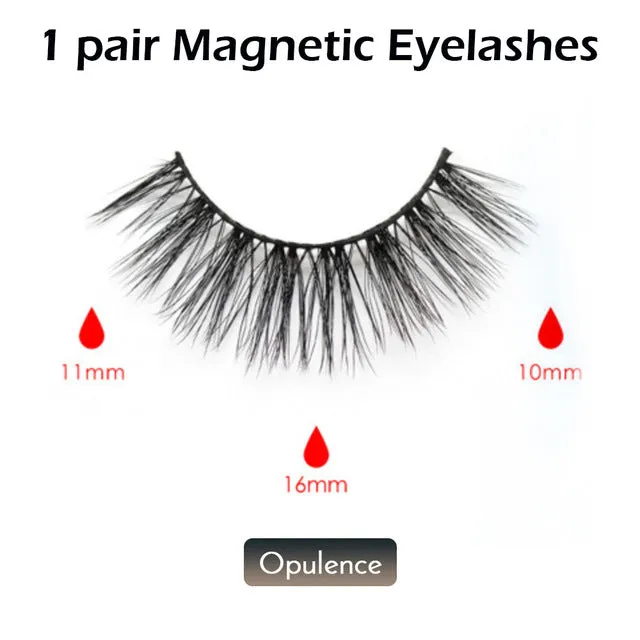 Magnetic False Eyelashes No Glue Full Eye 5 Magnet Reusable Fake Eyelashes Natural Soft Eyelashes Extension Magnetic Eyelash Kit