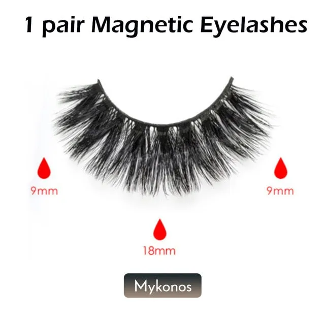 Magnetic False Eyelashes No Glue Full Eye 5 Magnet Reusable Fake Eyelashes Natural Soft Eyelashes Extension Magnetic Eyelash Kit