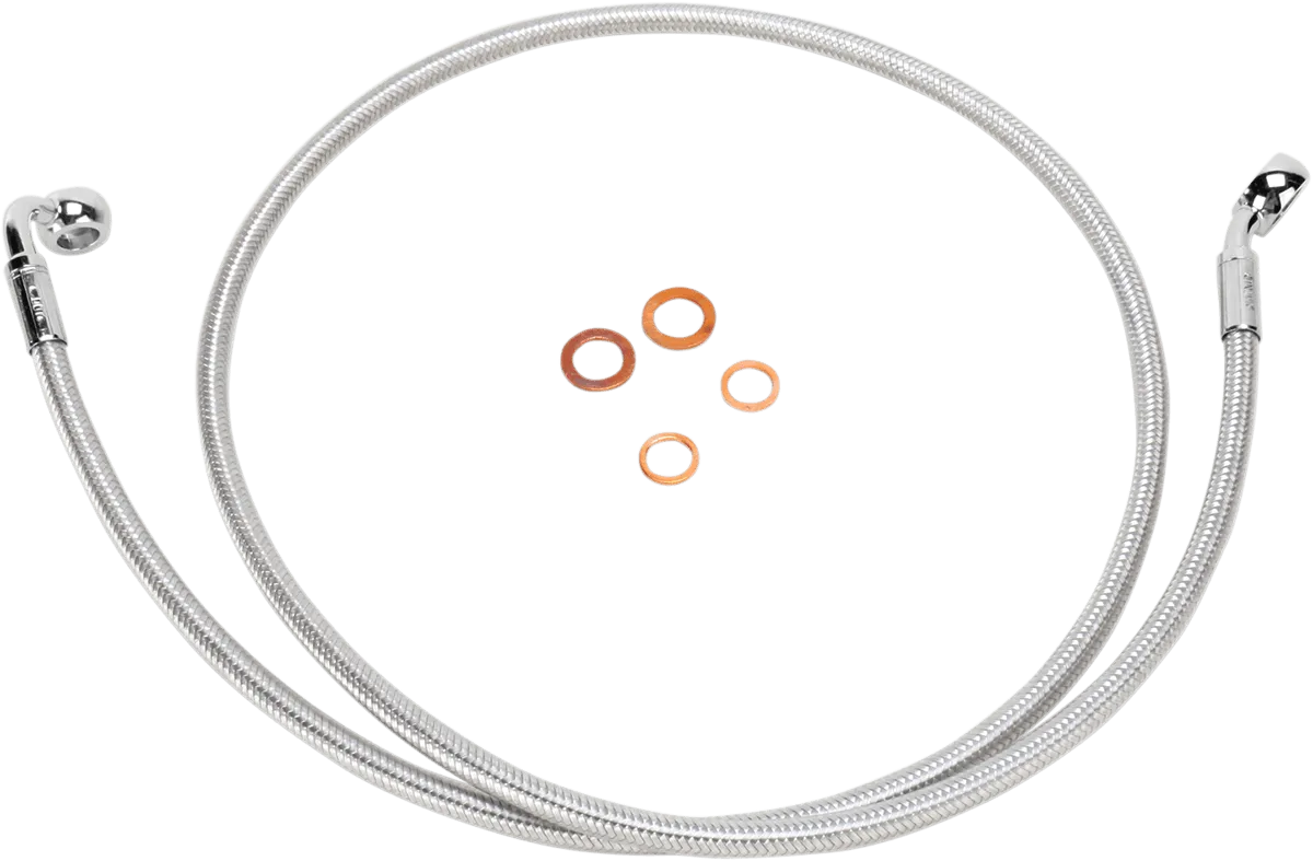 Magnum 36142SW Sterling Chromite II E-Z Align Single Disc Front Brake Line - 35deg. Top Angle - 42in.