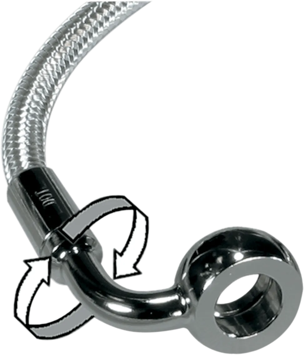 Magnum 36142SW Sterling Chromite II E-Z Align Single Disc Front Brake Line - 35deg. Top Angle - 42in.