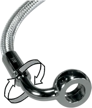 Magnum 36142SW Sterling Chromite II E-Z Align Single Disc Front Brake Line - 35deg. Top Angle - 42in.