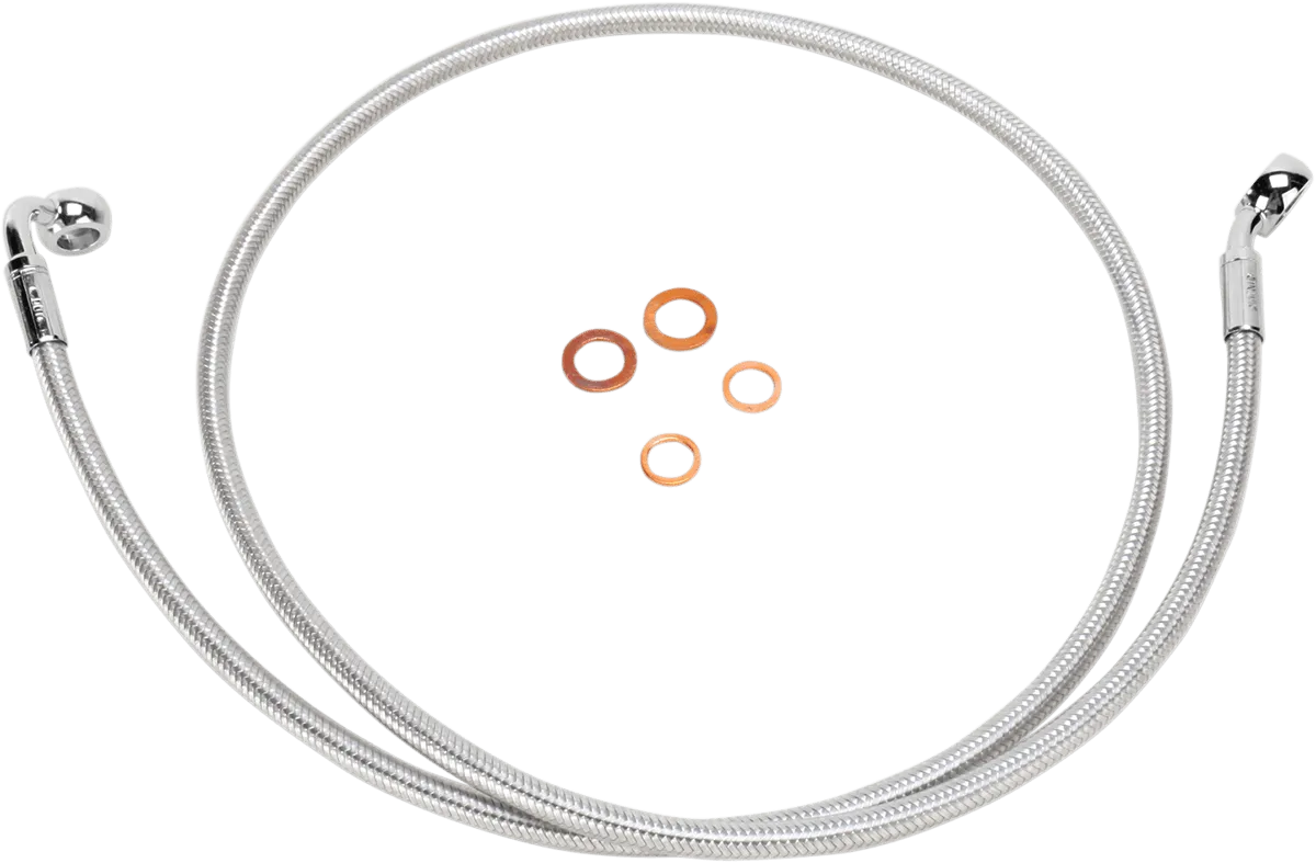 Magnum 36143SW Sterling Chromite II E-Z Align Single Disc Front Brake Line - 35deg. Top Angle - 43in.