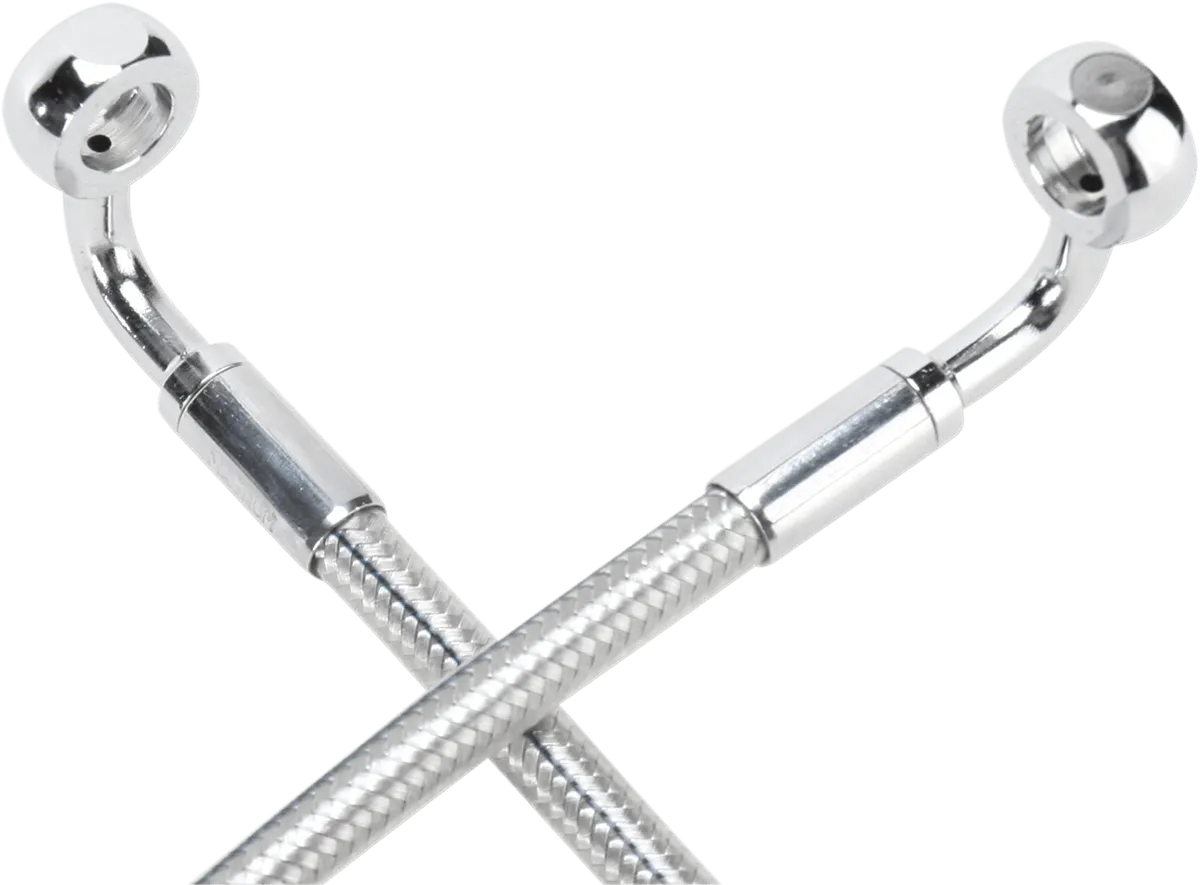 Magnum 36258SW Sterling Chromite II E-Z Align Single Disc Front Brake Line - 90deg. Top Angle - 58in.