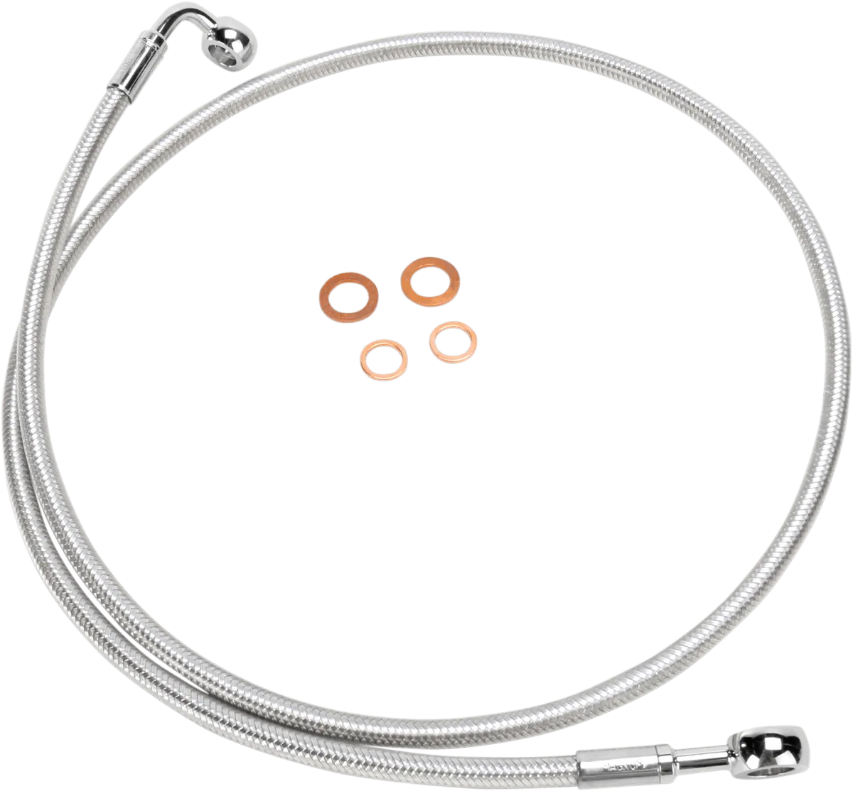 Magnum 36444SW Sterling Chromite II E-Z Align Single Disc Front Brake Line - 180deg. Top Angle - 43in.