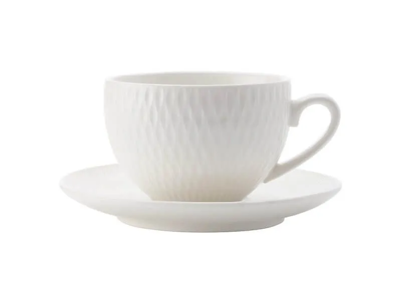 Maxwell & Williams White Basics Diamonds Demi Cup & Saucer 90ML