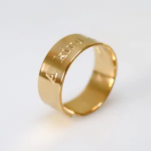 Mens Engraved Adjustable Ring