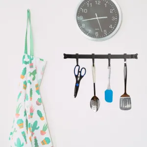 Metal Utensil Bar with 4 Hooks