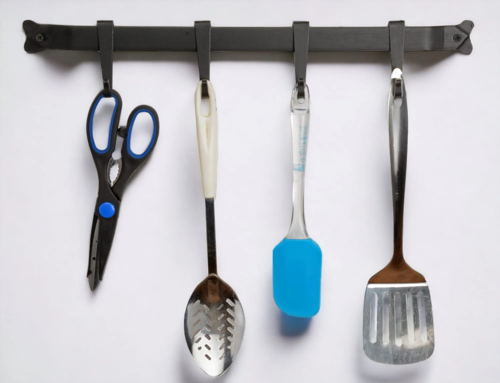 Metal Utensil Bar with 4 Hooks