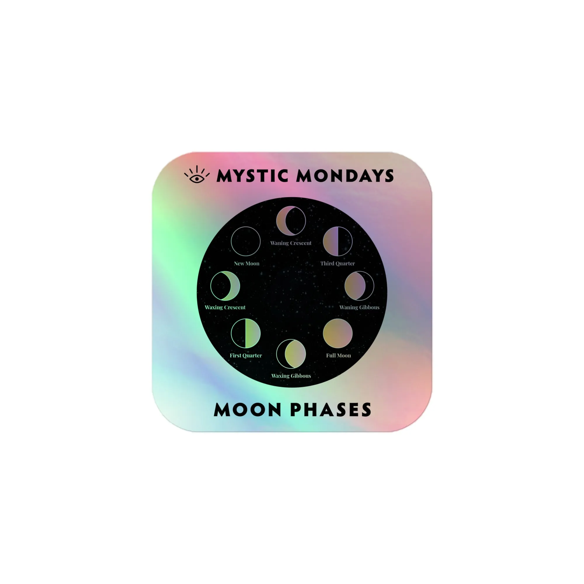 Moon Phase Holo Sticker