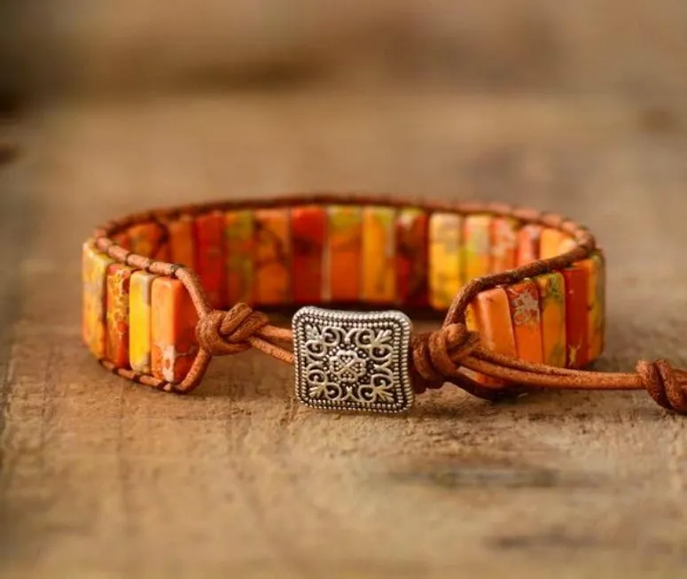 Natural Stone Sacral Chakra Bracelet