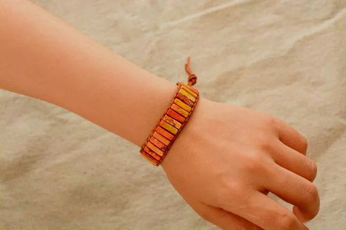 Natural Stone Sacral Chakra Bracelet