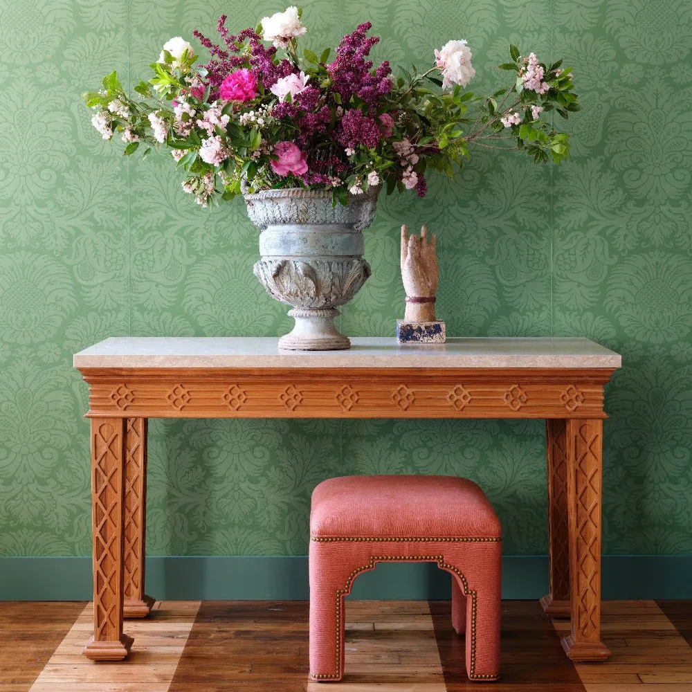 Neoclassical Style Double-Handle Verdigris Urn