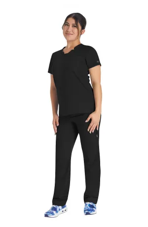 Notched V-Neck Top