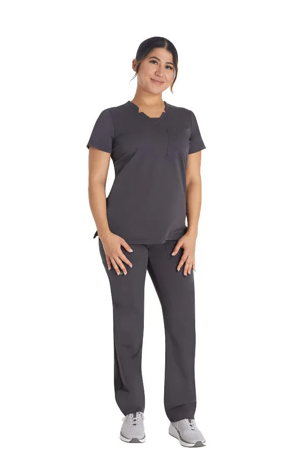 Notched V-Neck Top
