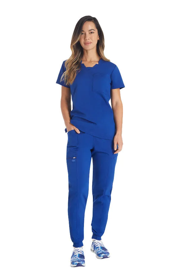 Notched V-Neck Top
