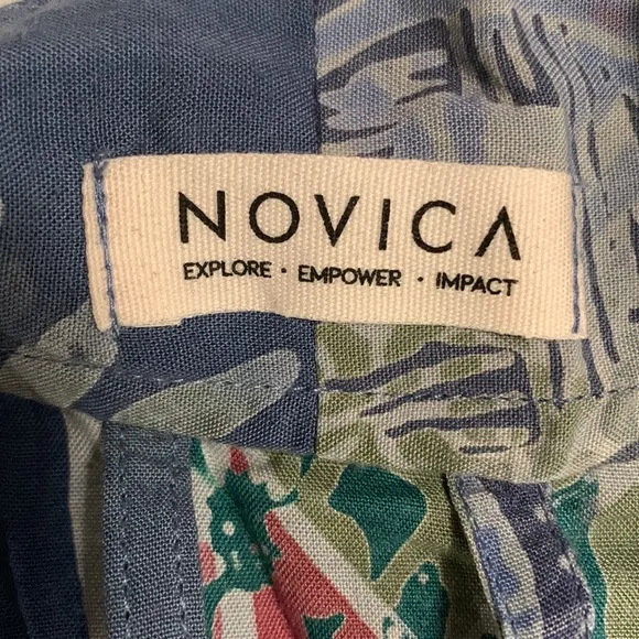 Novica Batik Kimono Rob Midnight Blue OS