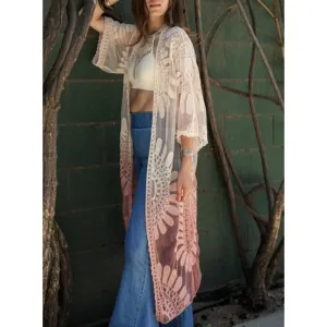 Ombre Bohemian Lace Kimono