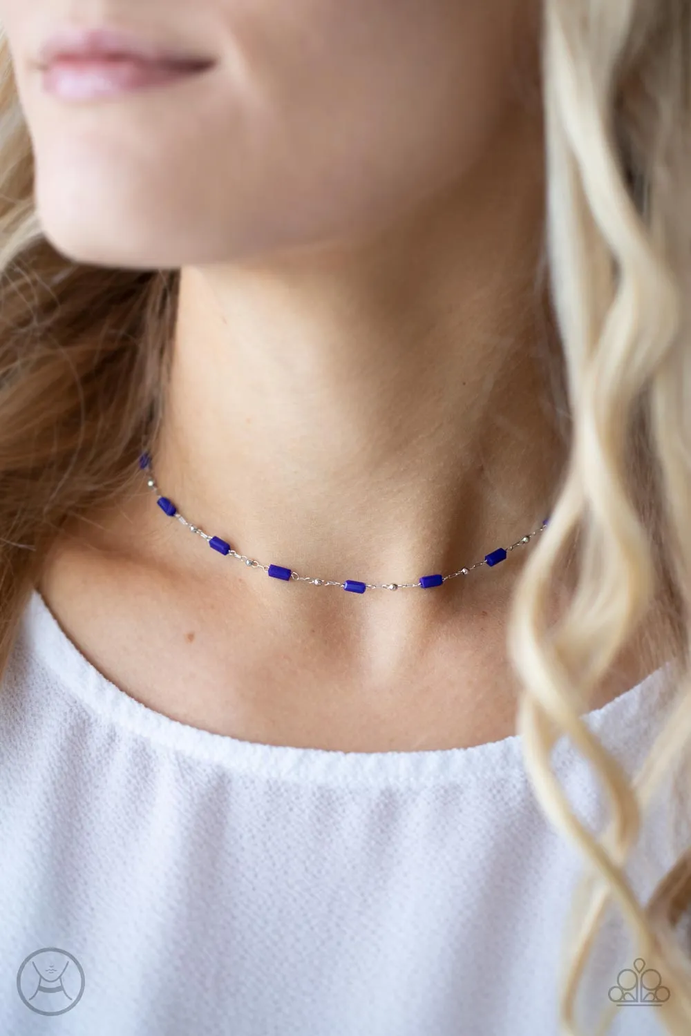 Paparazzi Urban Expo - Blue Choker Necklace