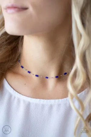 Paparazzi Urban Expo - Blue Choker Necklace