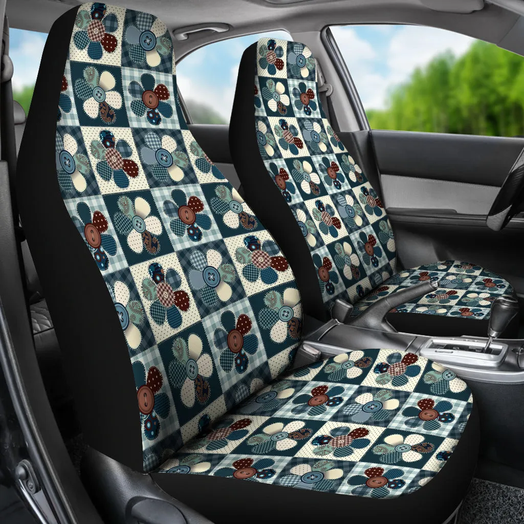 Patchwork Style Flower Pattern Car Seat Covers
