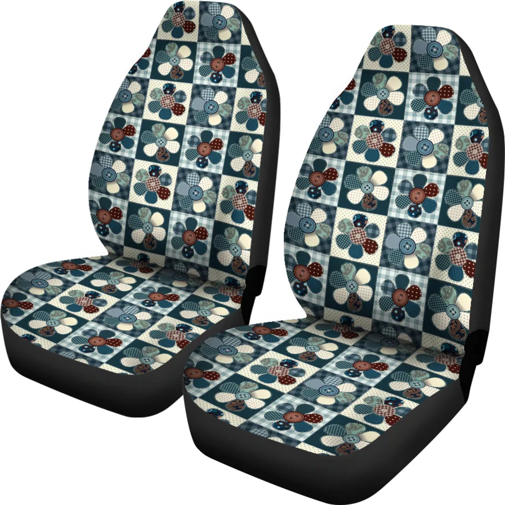 Patchwork Style Flower Pattern Car Seat Covers