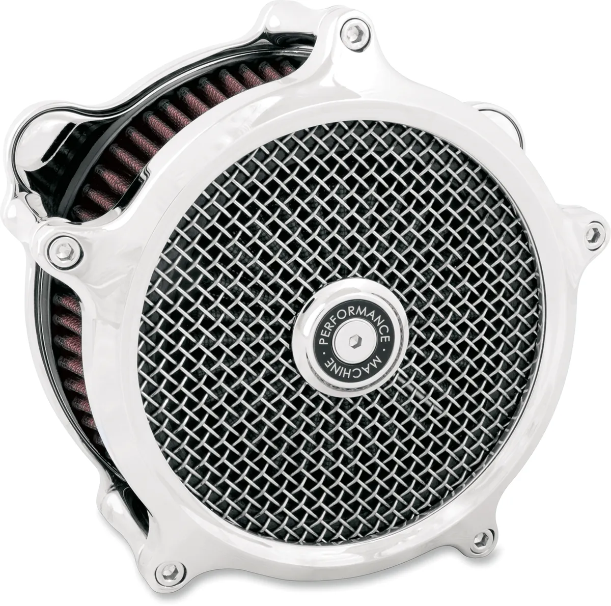 Performance Machine 0206-2151-CH Super Gas Air Cleaner - Chrome