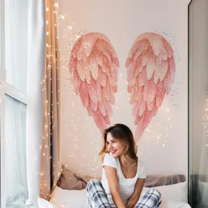 Pink Angel Wings Wall Stickers