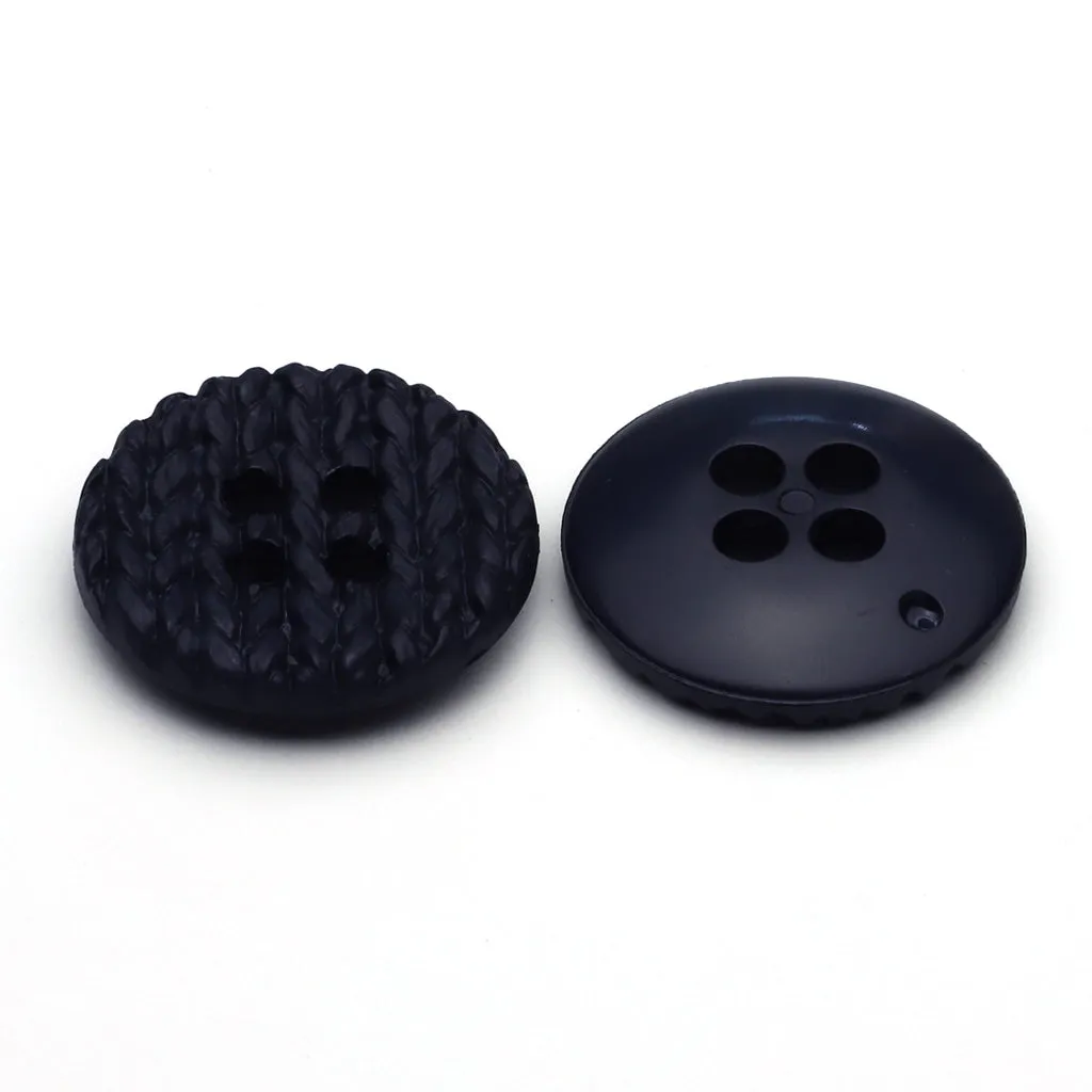 Plastic Button Navy Blue