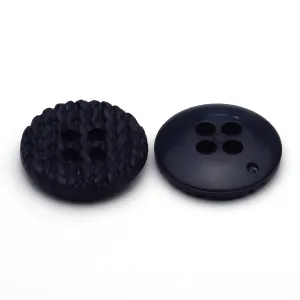 Plastic Button Navy Blue